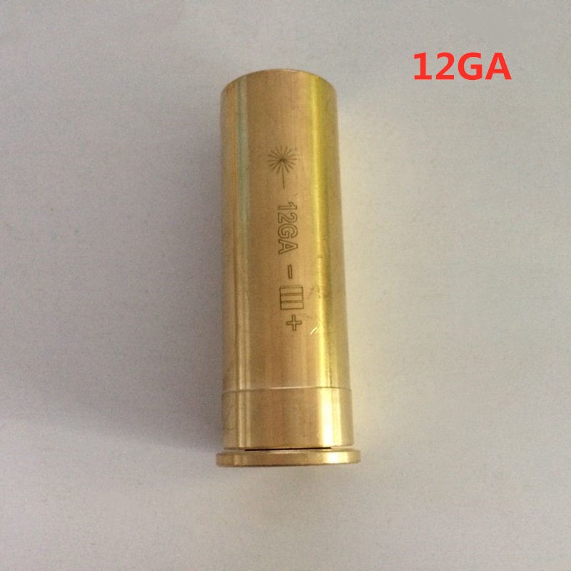 12GA Brass Red Laser Collimator