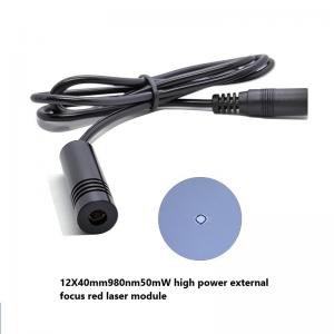 12X40mm red laser module head 980nm 50mW high power external focus dot infrared laser module