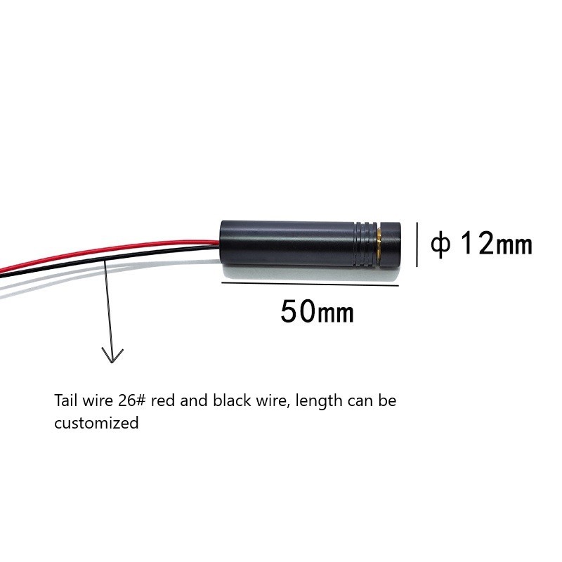 12X50mm 650nm5mW laser 12V24V wide voltage red line laser module