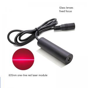 16X60mm 635nm 100mw glass lens one-line red laser module - 副本