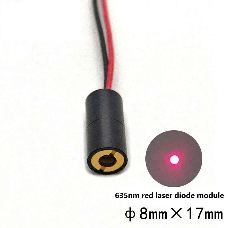 8X17mm dot red laser module 635nm 5mw adjustable focus laser module