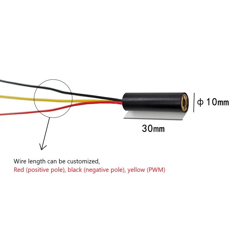 850nm 100mw red laser module 10*30mm laser module factory custom