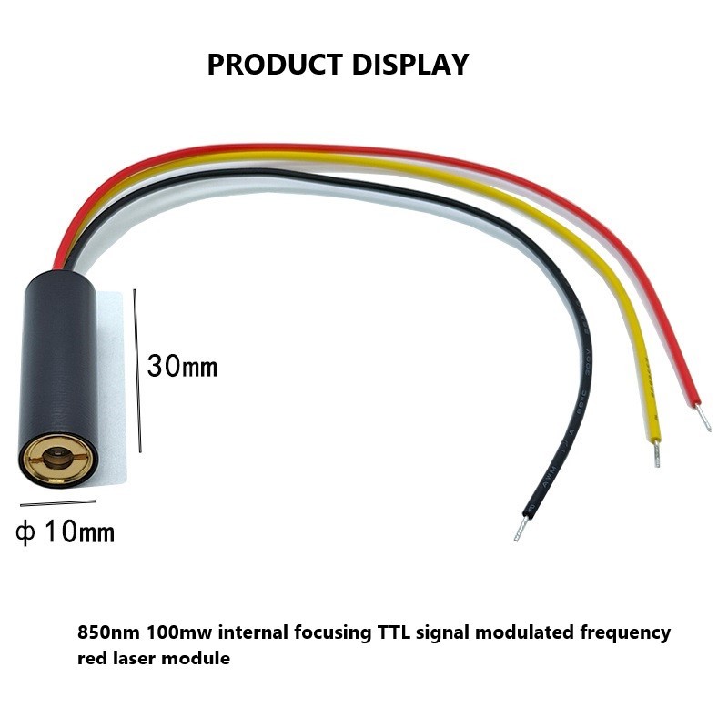 850nm 100mw red laser module 10*30mm laser module factory custom